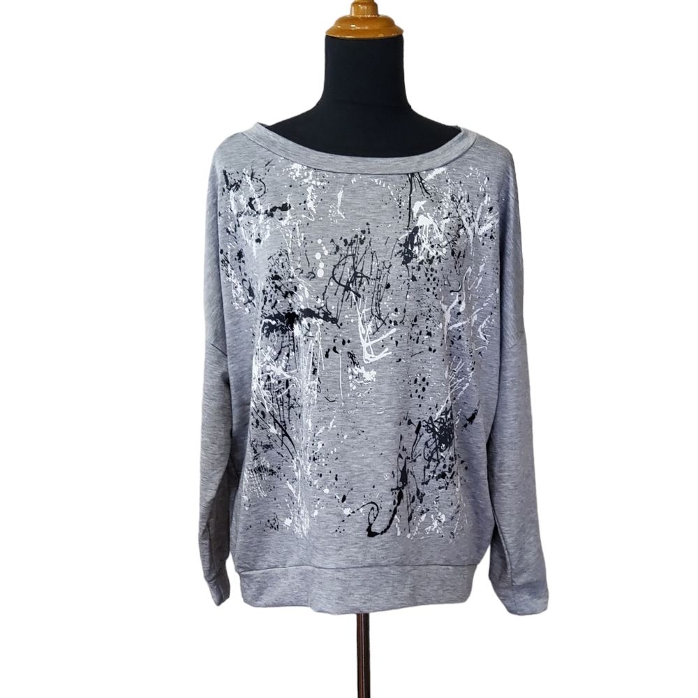 Maronie Pullover Sweatershirt Top S Grey